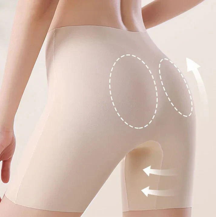 High-waisted ice silk abdominal control and hip lifting underwear
