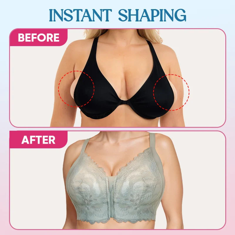 Ultra Soft Front Zip Wireless Lifting Bra