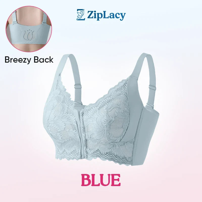 Ultra Soft Front Zip Wireless Lifting Bra