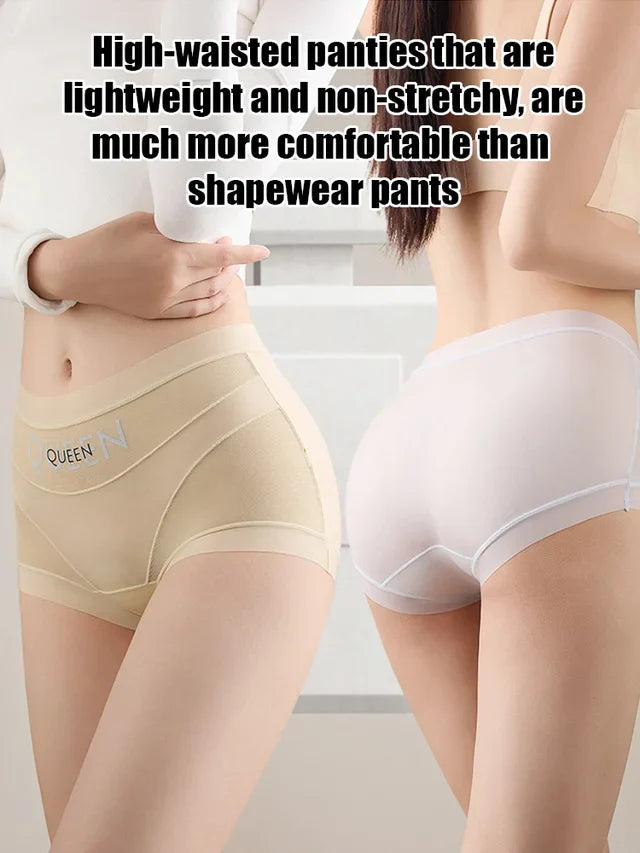 🔥Buy one get two free🔥[Pear-Shaped Body Savior] Ice Silk High-Waisted Shaping Panties