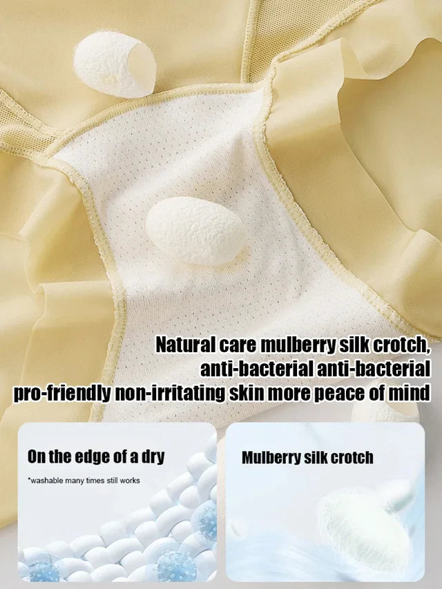 🔥Buy one get two free🔥[Pear-Shaped Body Savior] Ice Silk High-Waisted Shaping Panties